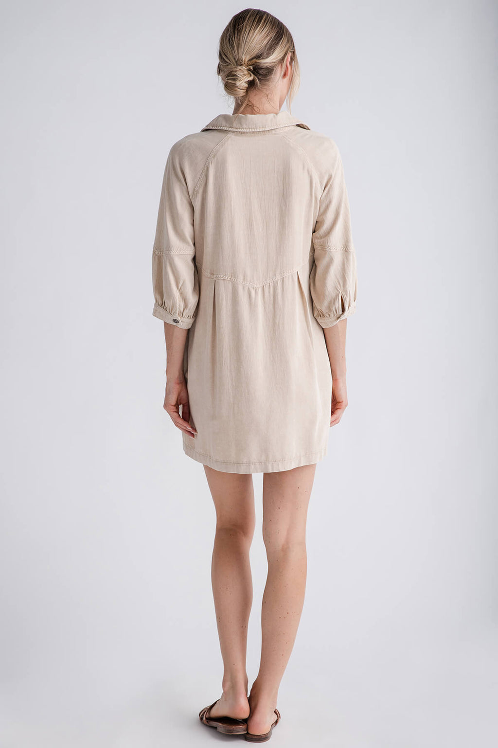 Mustard Seed Button Collar Dress